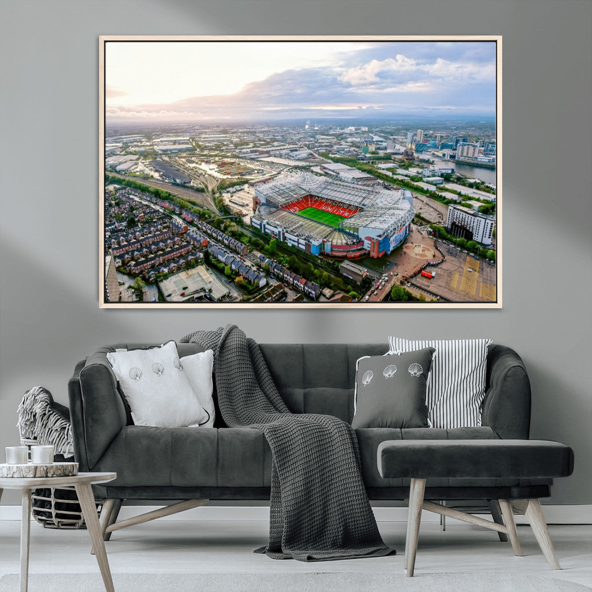 Old Trafford Manchester United Stadium Wall Art Canvas Print