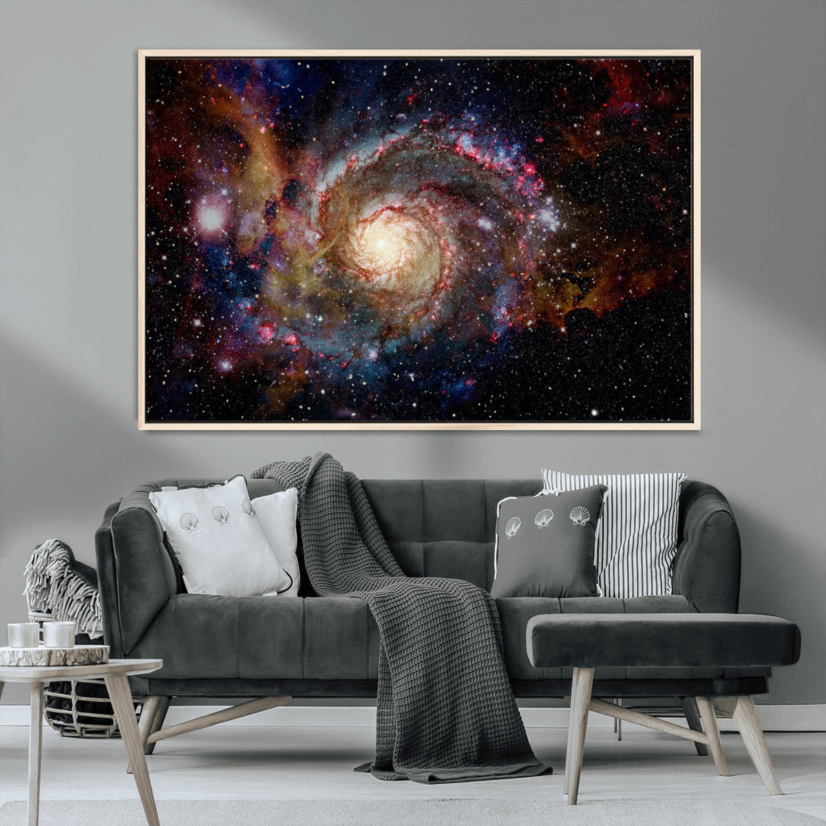Nebula and Galaxies in Space Wall Art Canvas Print, Spiral