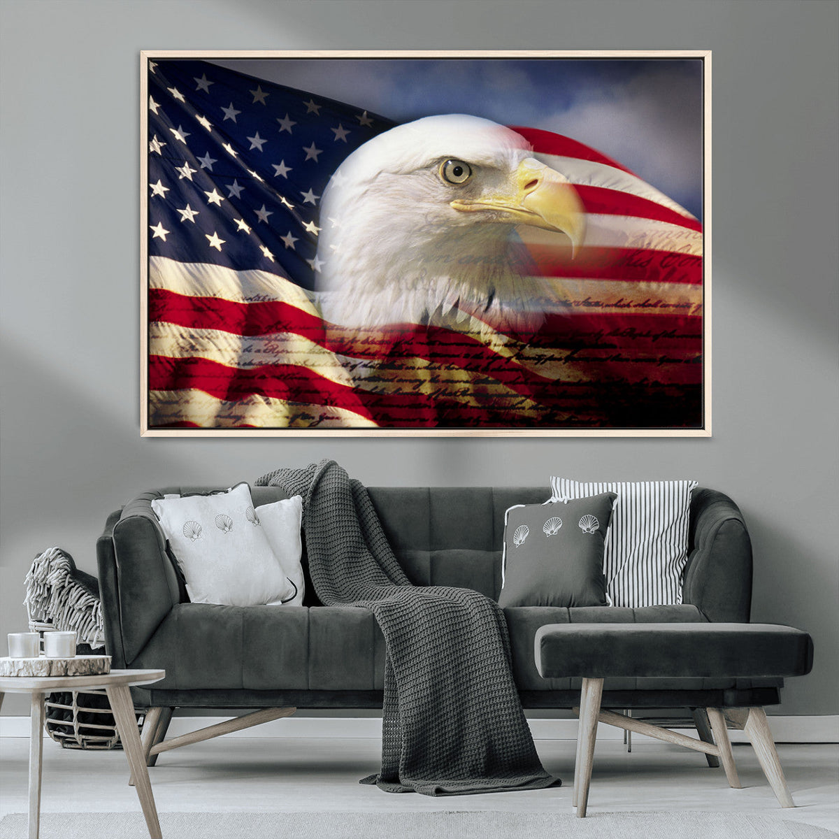 American Flag Eagle Symbol Wall Art, American Flag Eagle