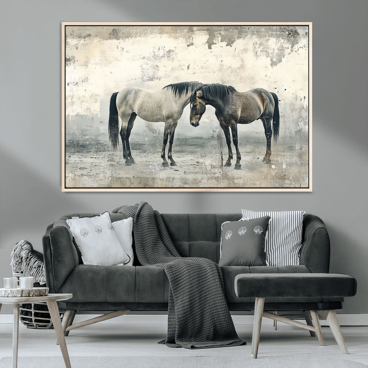 Chines Style Majestic Horses Wall Art | Ready to Hang and