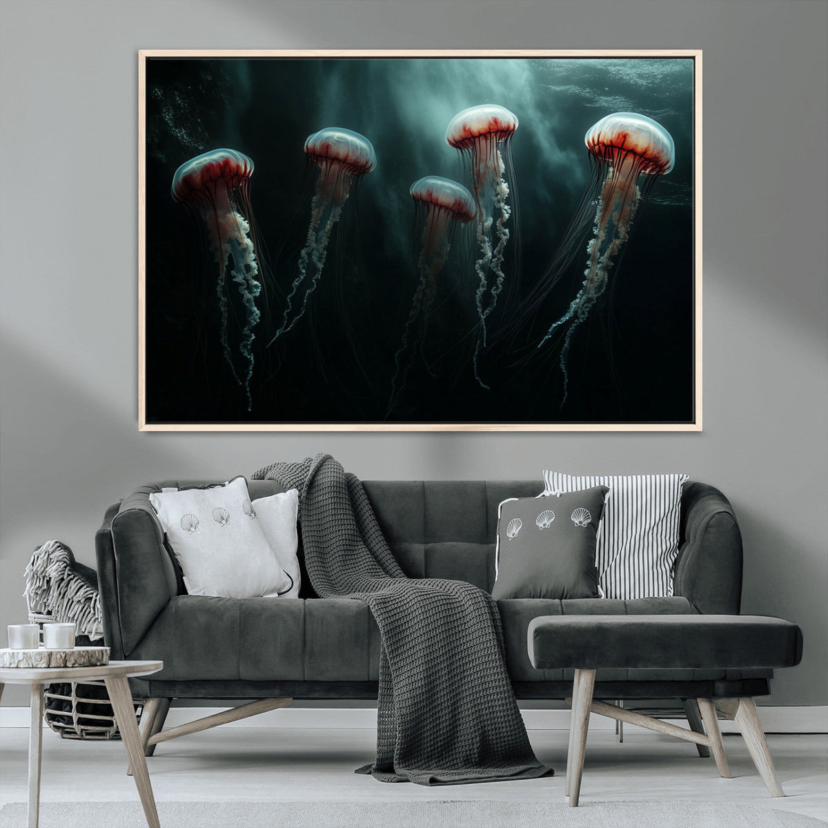 Abstract Jellyfish Wall Art Canvas Print