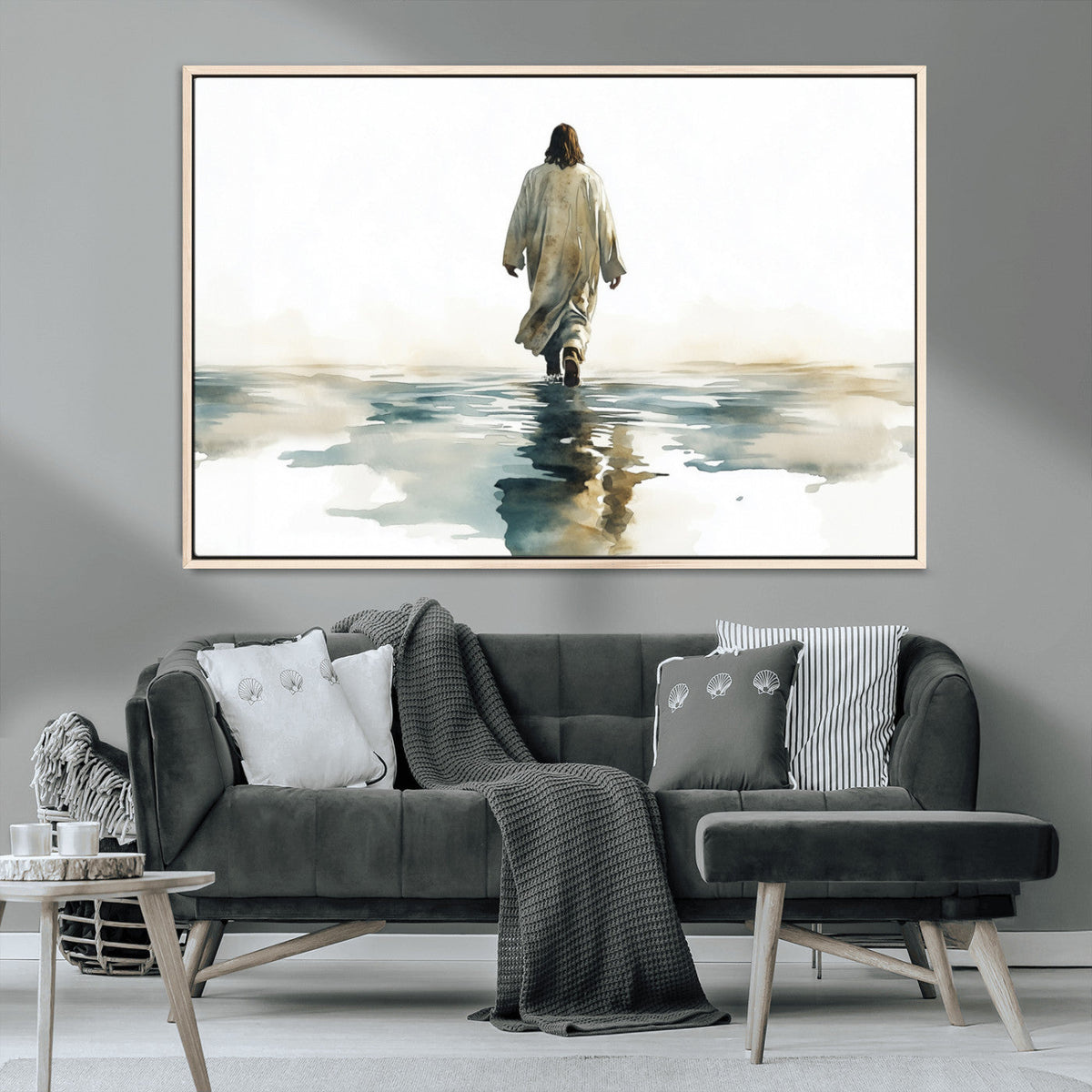 Abstract Jesus Wall Art Canvas Print, Christian Wall Art,