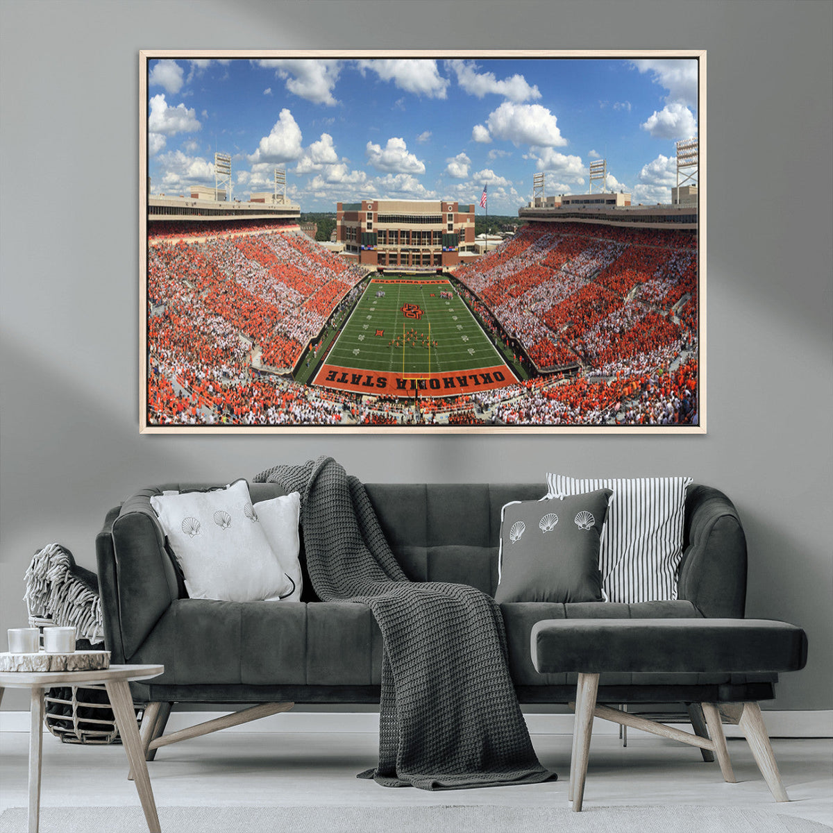 Oklahoma State Cowboys Football Team Print - Stillwater