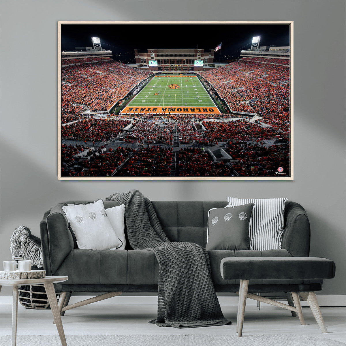 Oklahoma State Cowboys Canvas Print, Football Team Print -