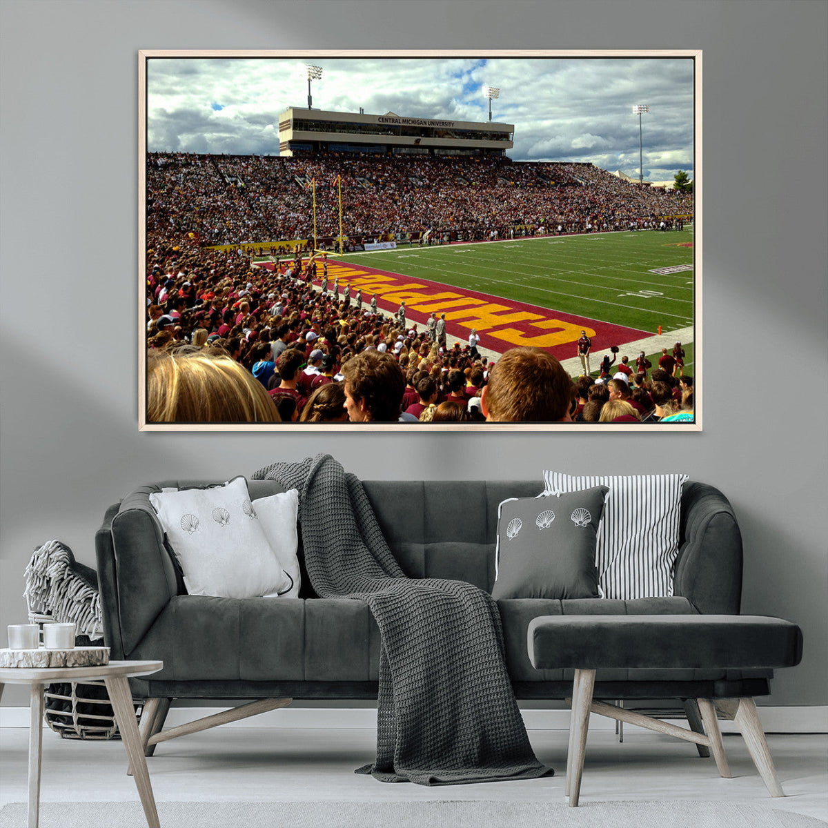 Central Michigan University Chippewas Football Team Print -
