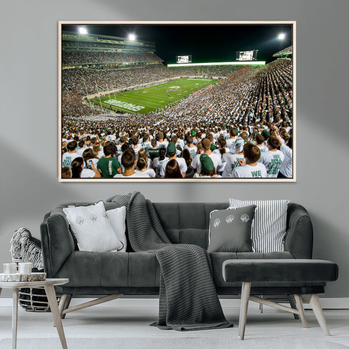 Michigan State Spartans Football Canvas Print - East Lansing