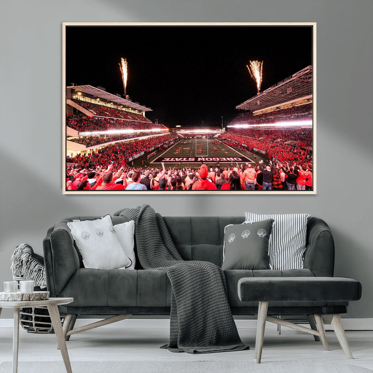 Oregon State Beavers Football Team Print - Corvallis Reser