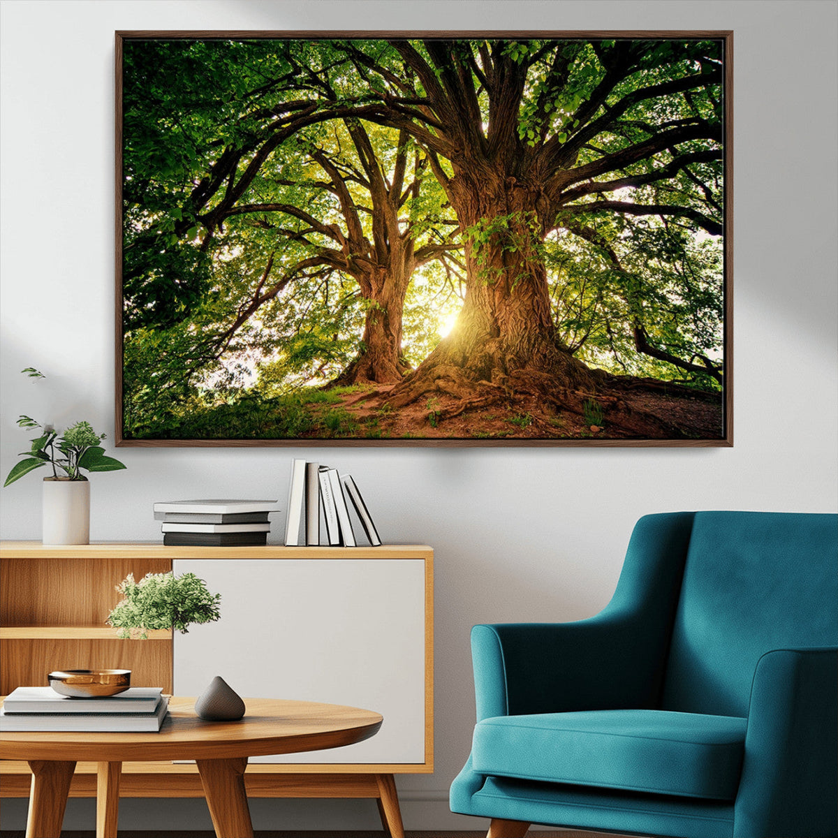Majestic Ancient Tree Wall Art, NatureCanvas Print, Woodland