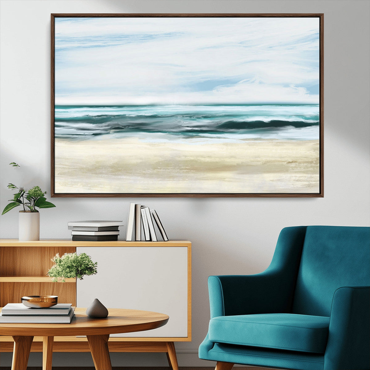 Ocean Abstract Wall Art Canvas Print