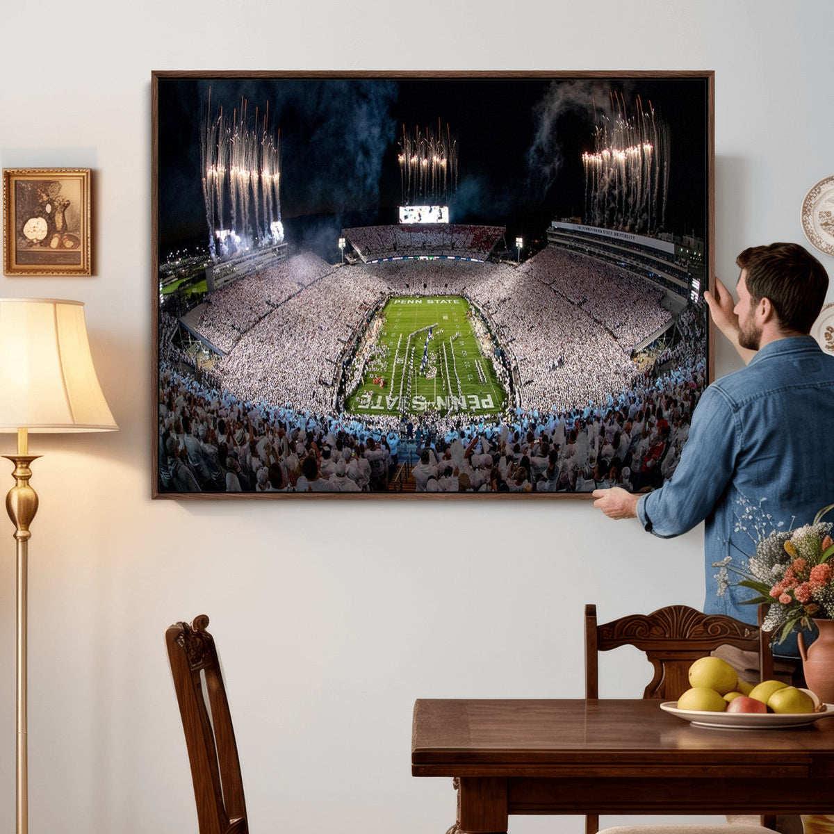 Penn State Football Wall Art Canvas Print – Framed Stadium