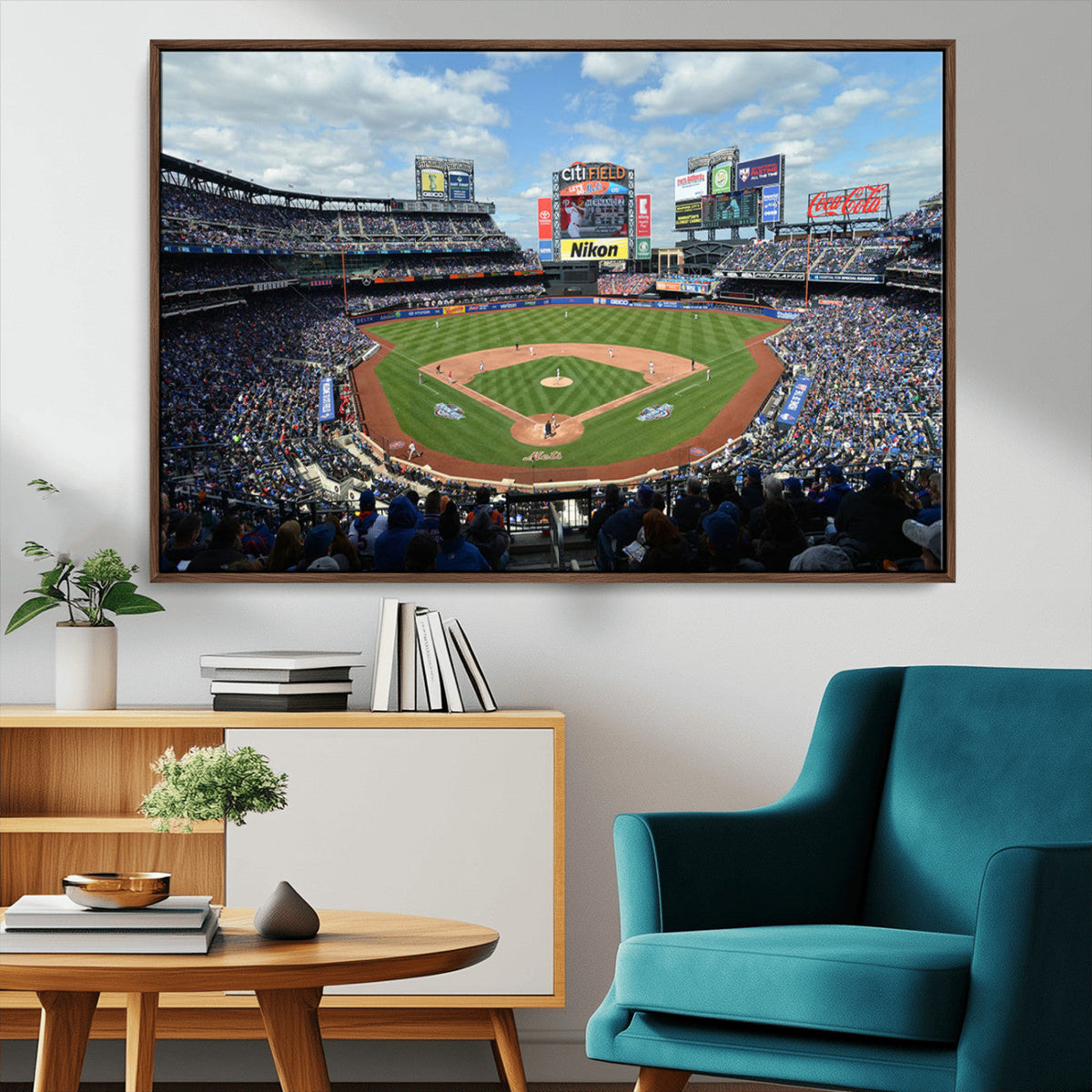 New York Mets Baseball Team Print - Citi Field Stadium Wall