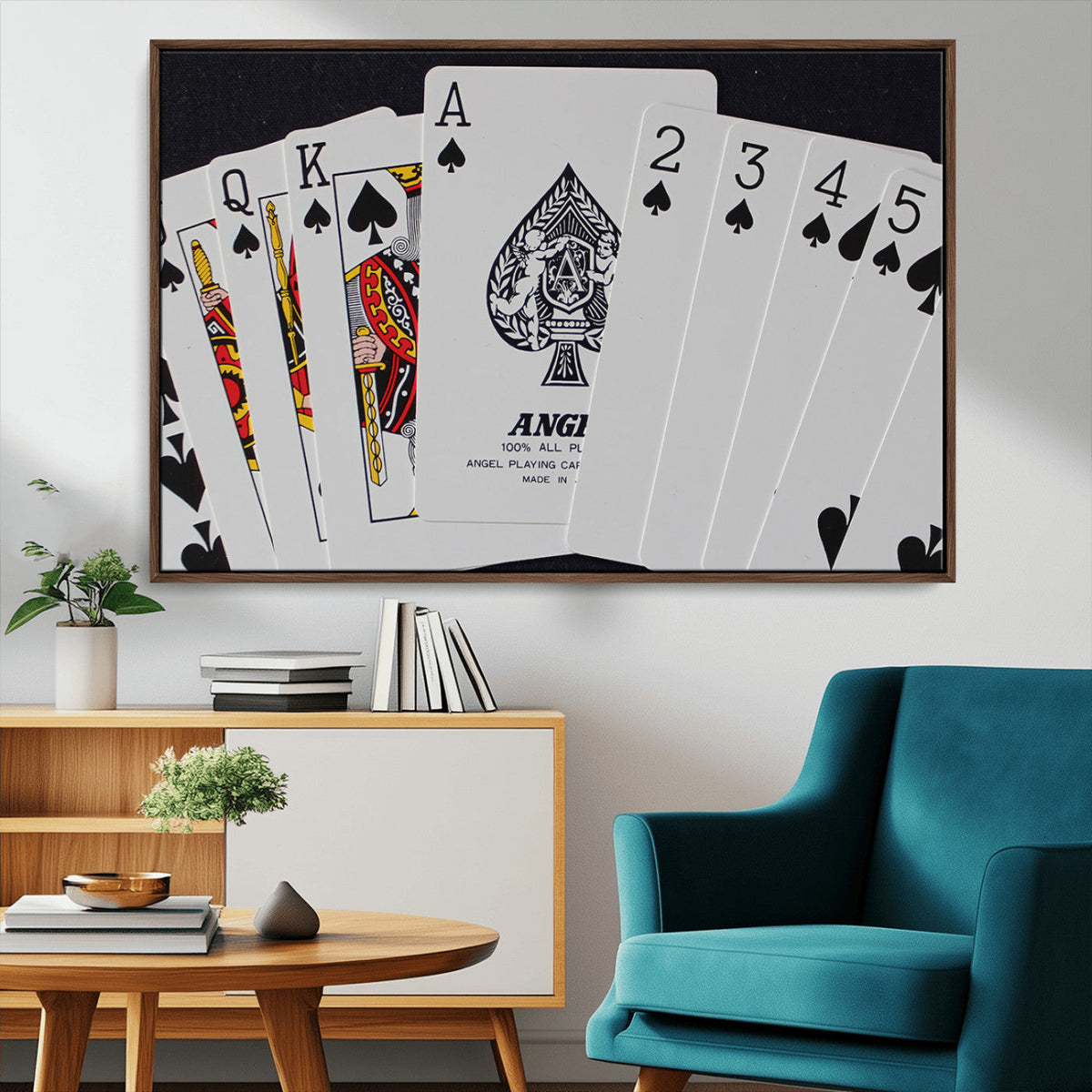 Poker Wall Art - Playing Cards Canvas Wall Art Print - Ace