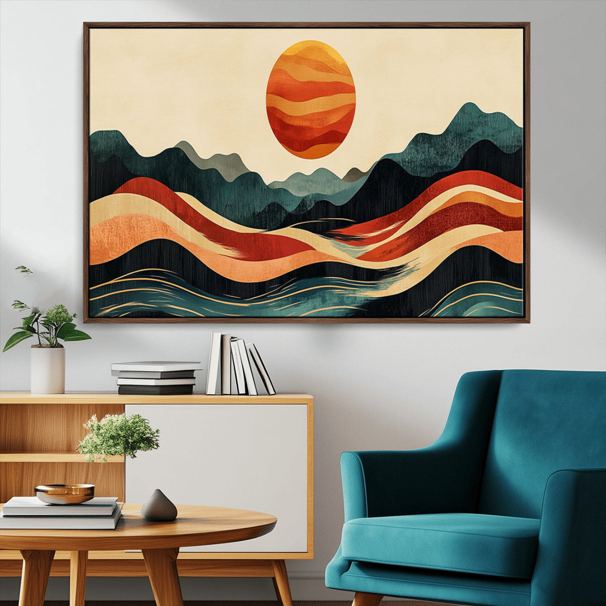 Mountain Triptych Wall Art Canvas Print – Western Nature