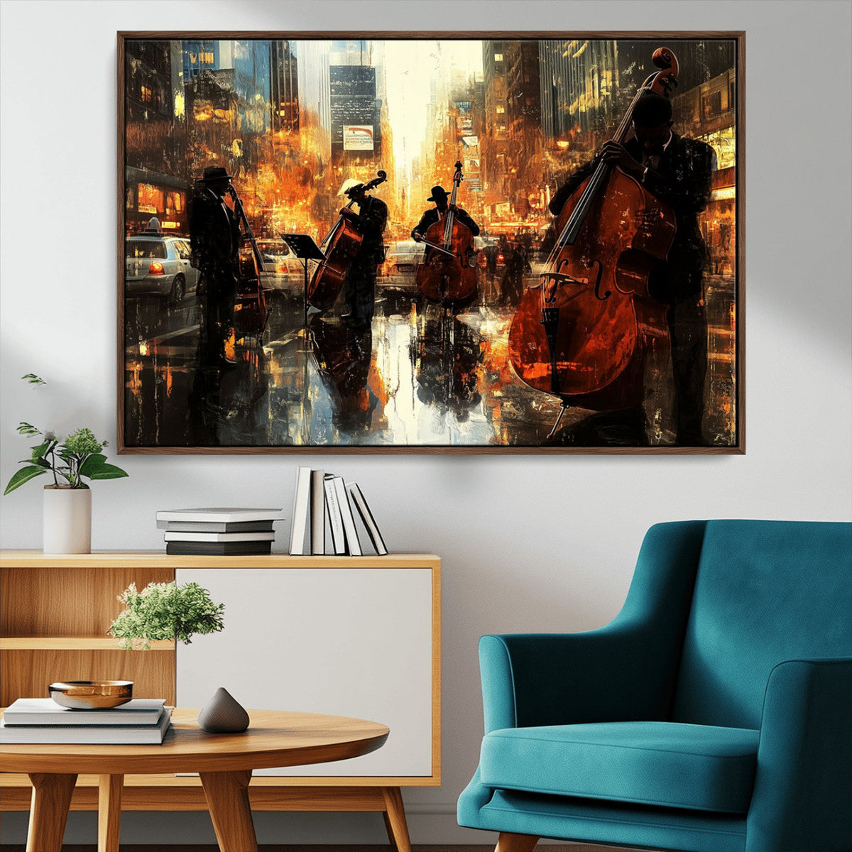 Jazz Wall Art Canvas Print – Colorful Musical Instrument