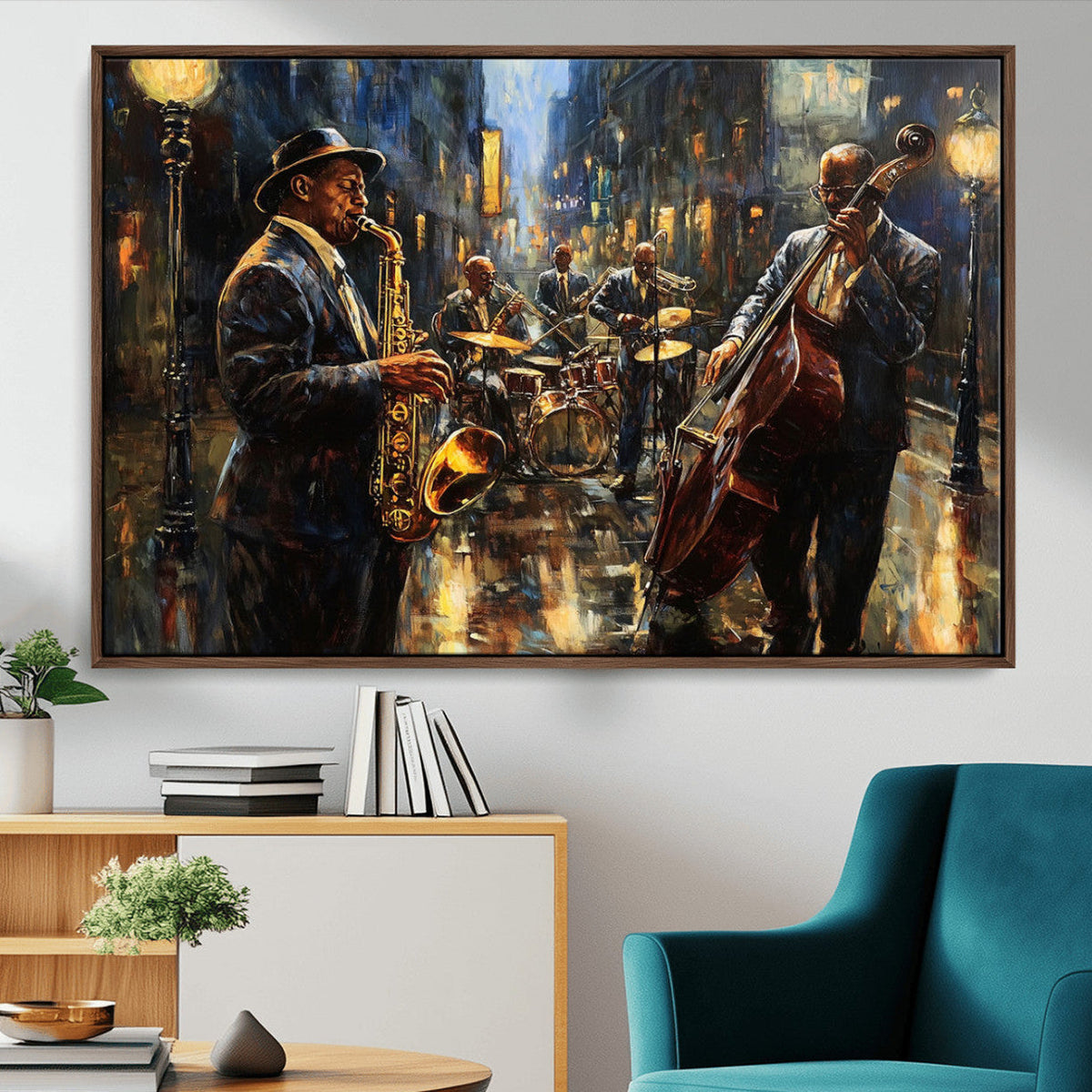 Jazz Canvas Wall Art Print – Abstract African American Music