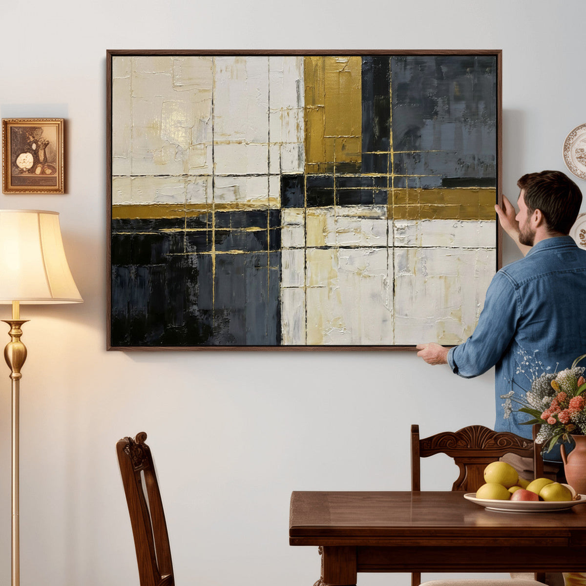 Geometric Abstract Wall Art Canvas Print