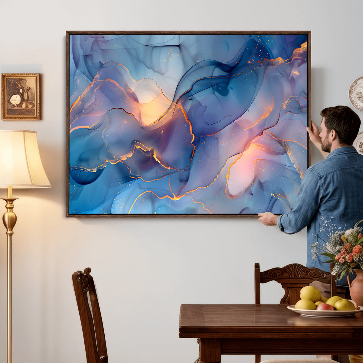 Colorful Abstract Canvas Wall Art Print, Vibrant Popup Color Art Print