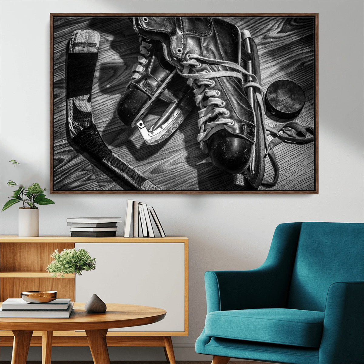 Old Pair of Mens Skates Wall Art Canvas, Men Skates Wall Art