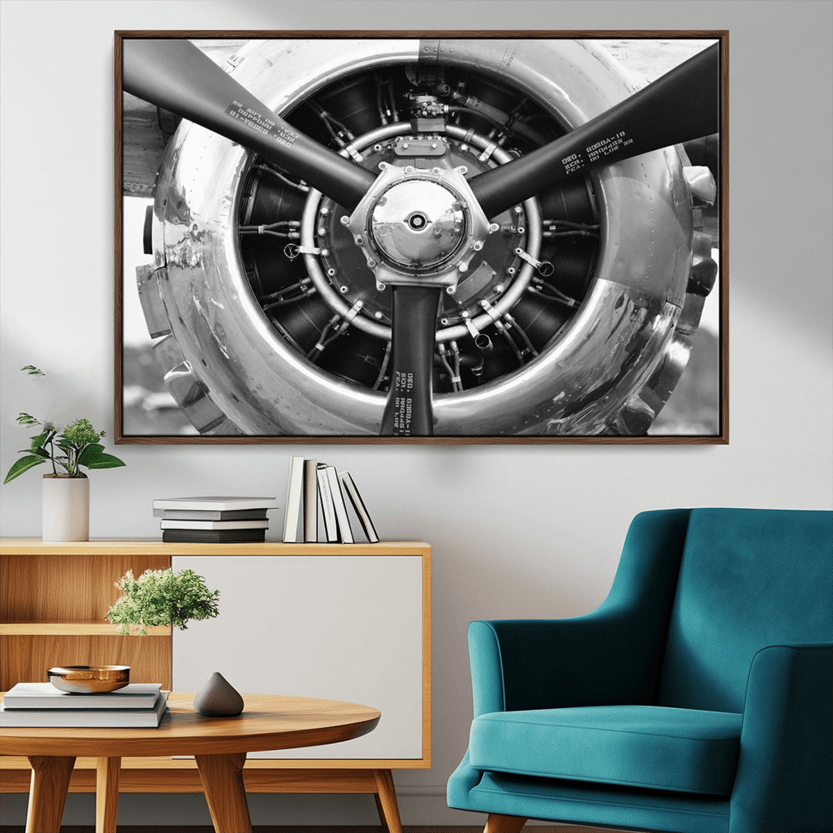 Vintage Airplane Wall Art Canvas Print
