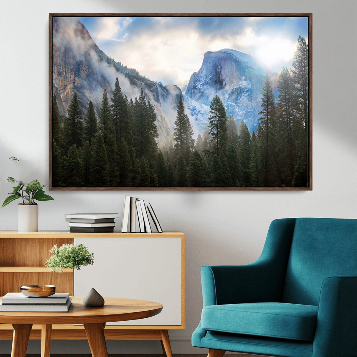 Half Dome Yosemite Calinia Wall Art Canvas Print El Capitan