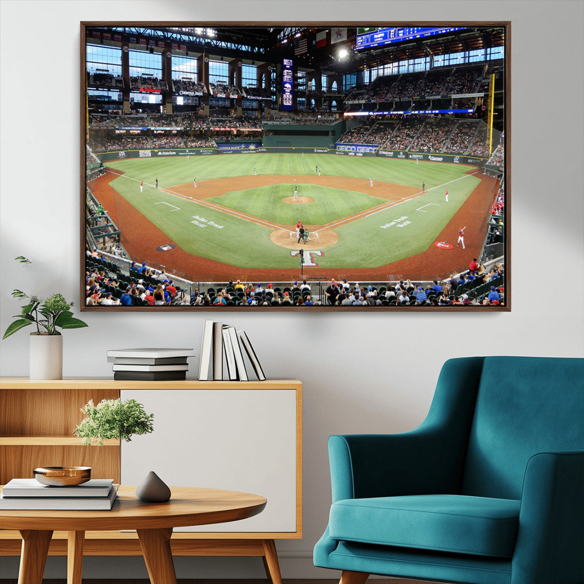 Texas Rangers Baseball Team Print - Arlington Globe Life