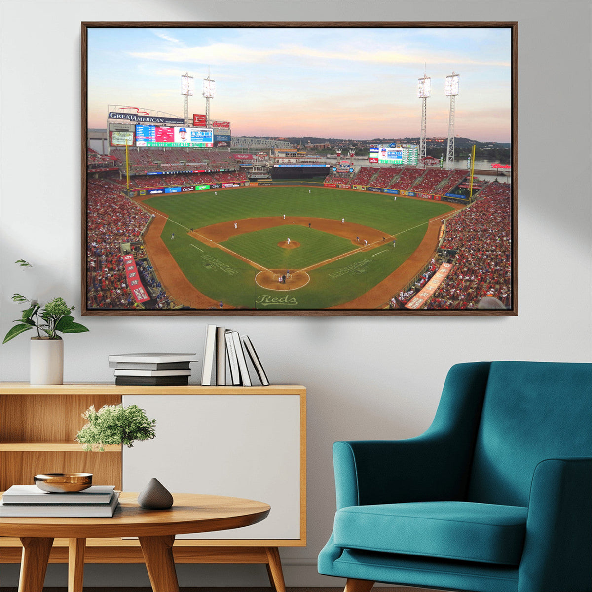 Cincinnati Reds Baseball Print Canvas- Cincinnati