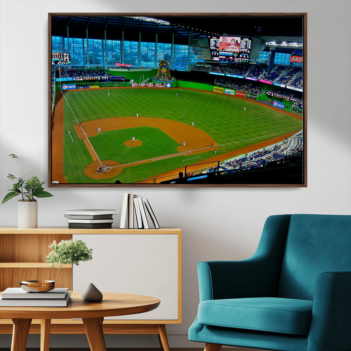 Miami Marlins Baseball Team Print - Miami LoanDepot Park