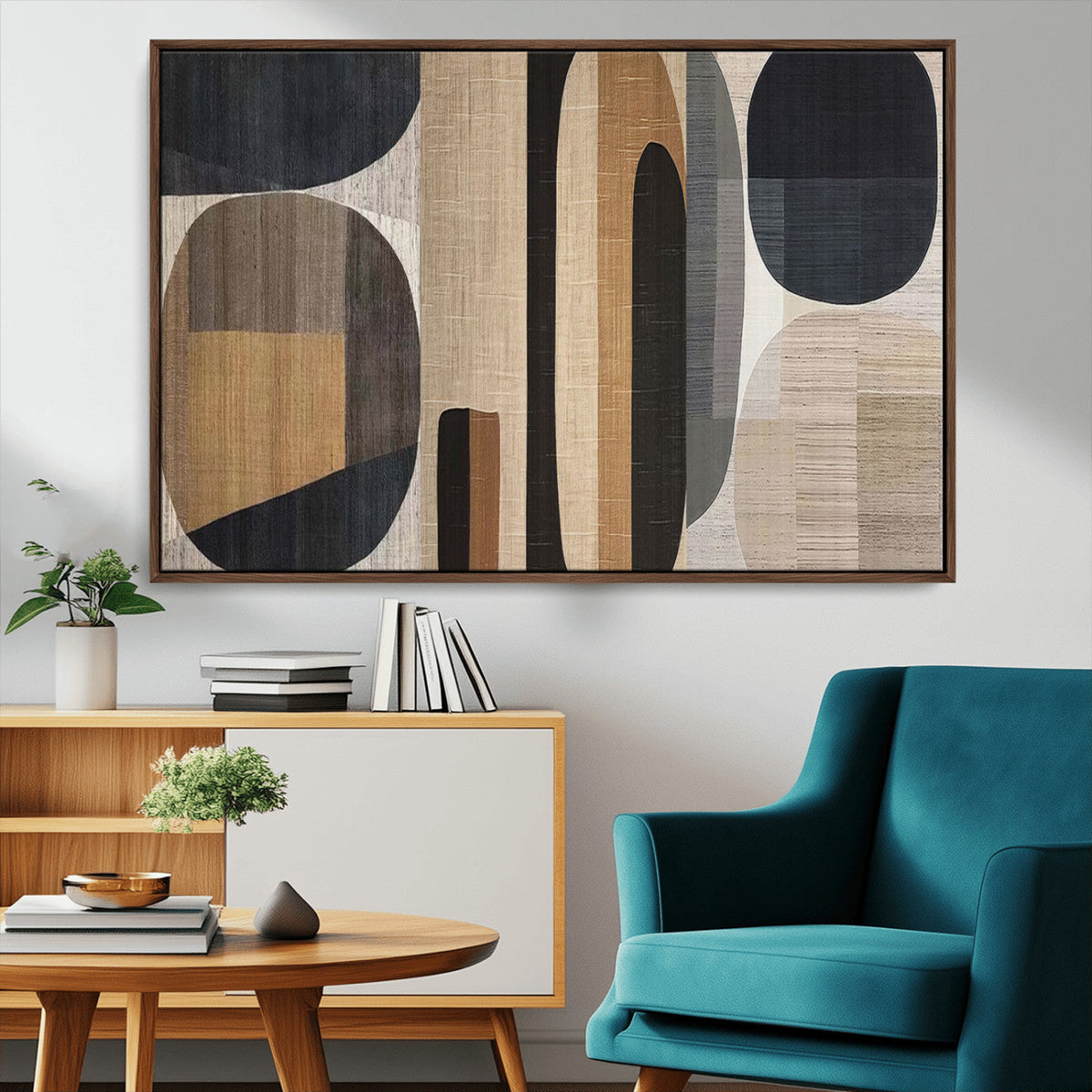 Wabi Sabi Canvas Print - Geometric Abstract Wall Art Canvas