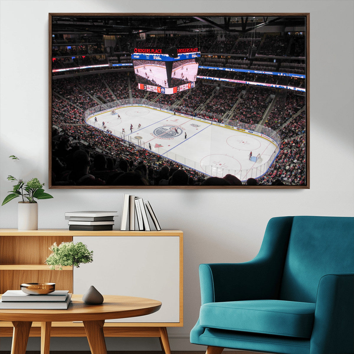 Rogers Place Edmonton Oilers Ice Hockey Stadium Wall Art,
