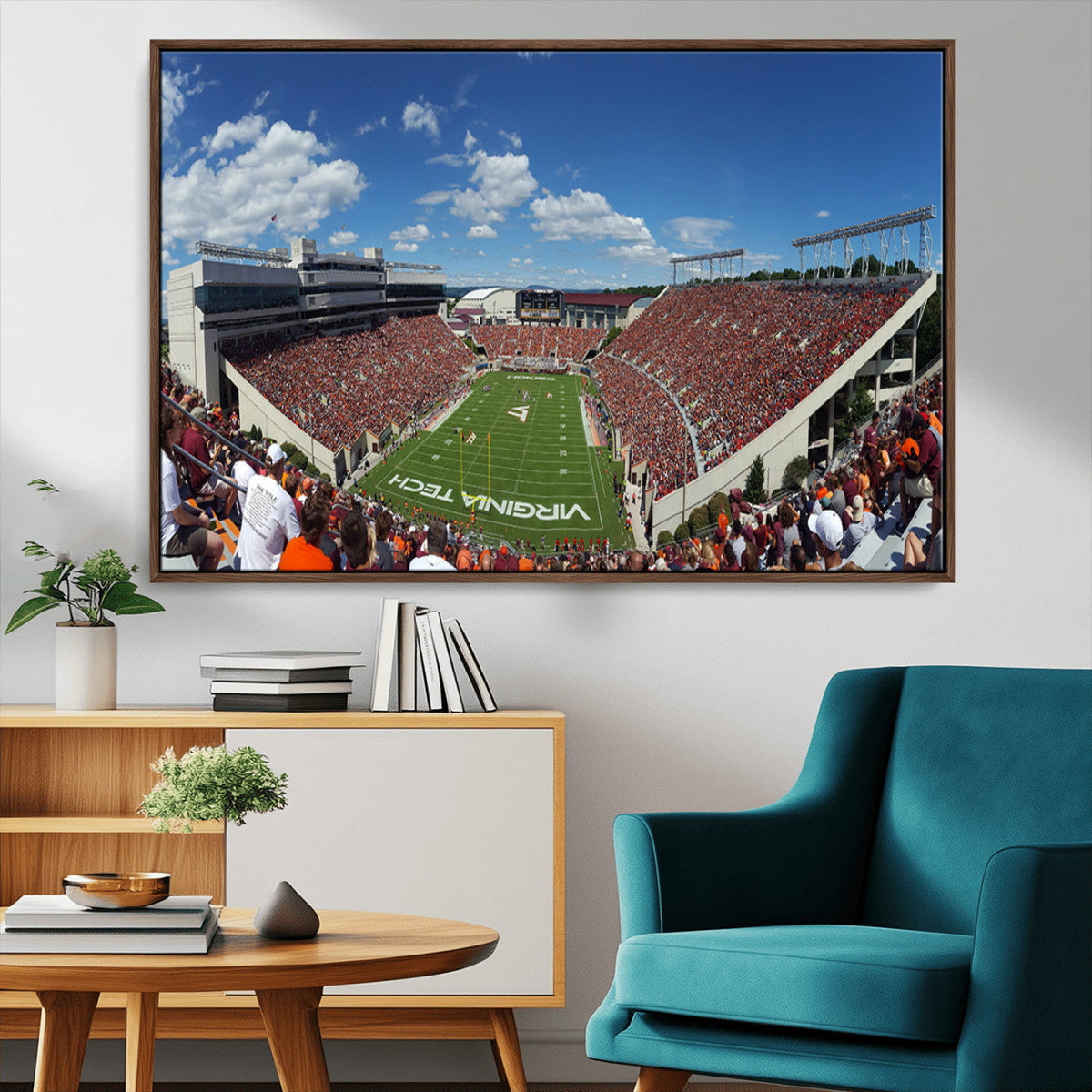 Virginia Tech Hokies Football Team Print - Blacksburg Lane