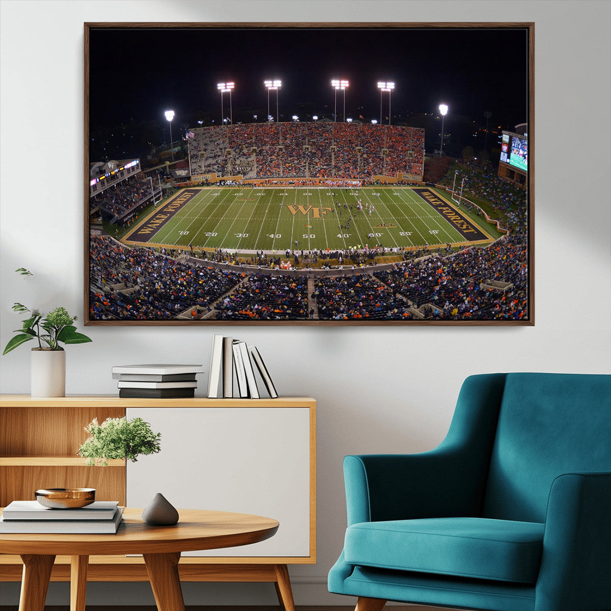 Demon Deacons Print Canvas, Football Team Print -