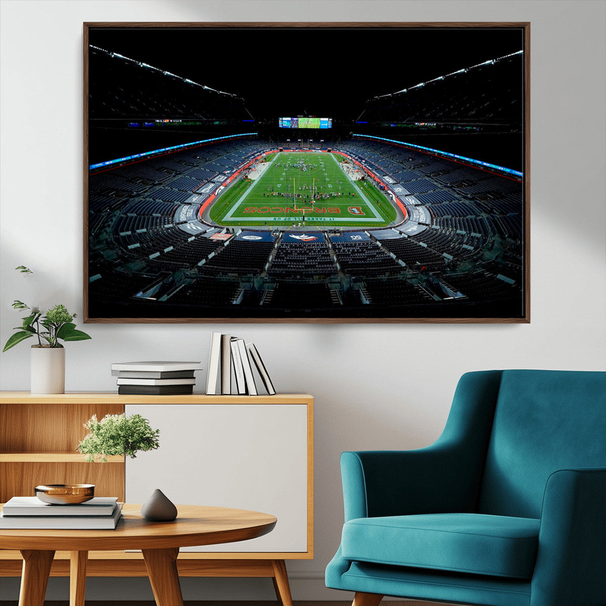 Denver Broncos Football Team Print Canvas- Denver Empower