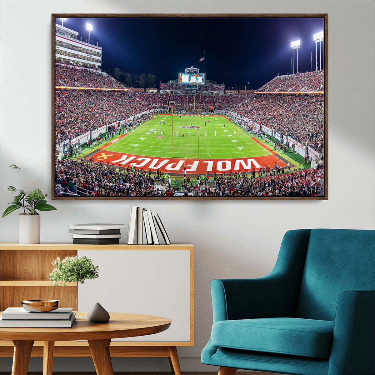 Wolfpack Football Team Print - Raleigh Carter-Finley Stadium