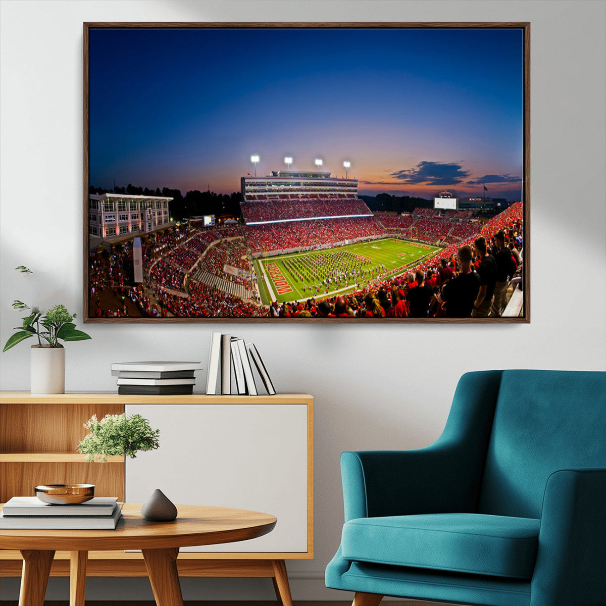 Wolfpack Football Team Wall Art Print - Raleigh