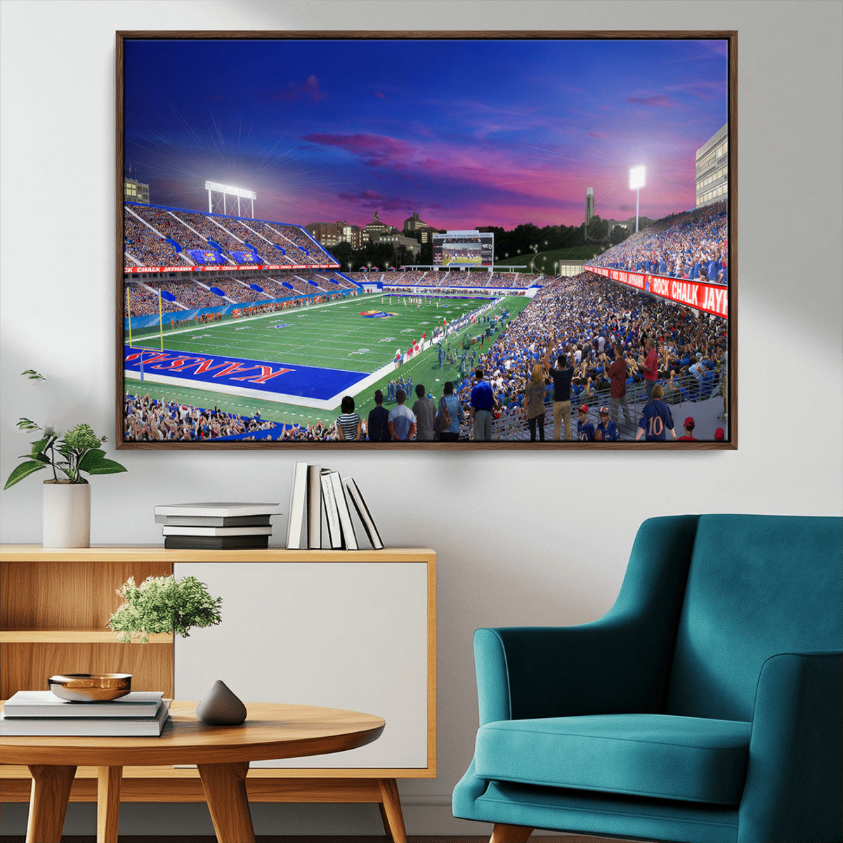 University of Kansas Jayhawks Football Team Print Canvas-