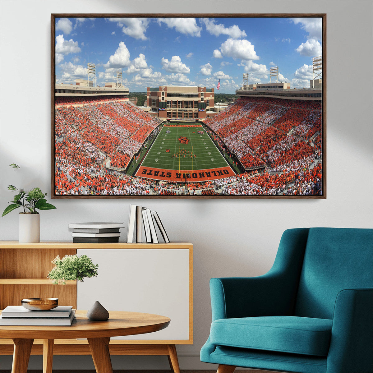 Oklahoma State Cowboys Football Team Print - Stillwater
