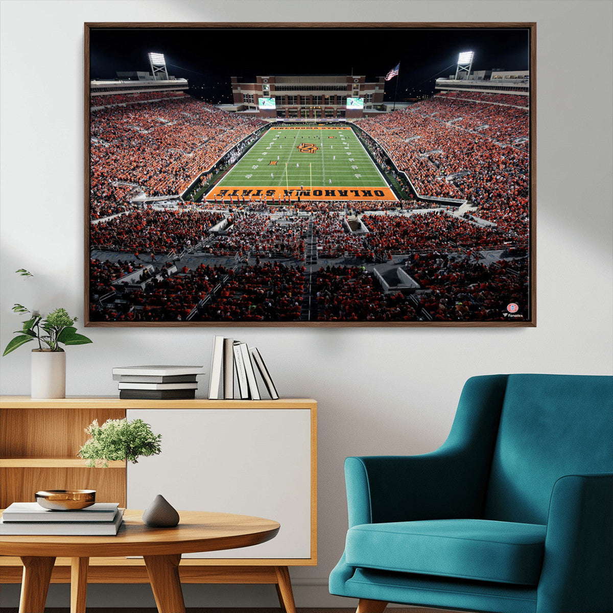 Oklahoma State Cowboys Canvas Print, Football Team Print -
