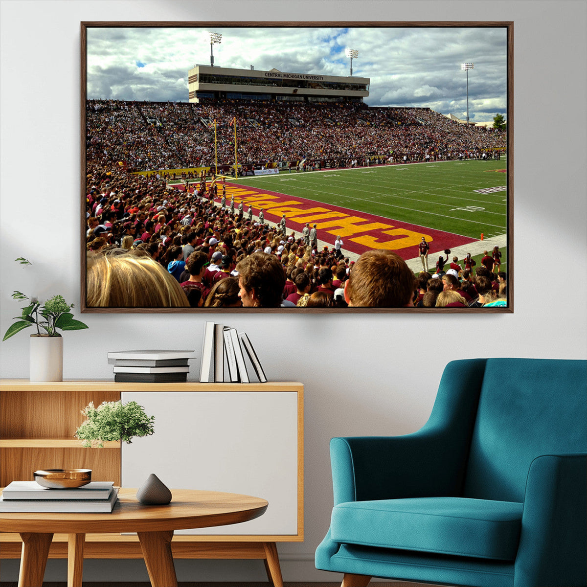 Central Michigan University Chippewas Football Team Print -