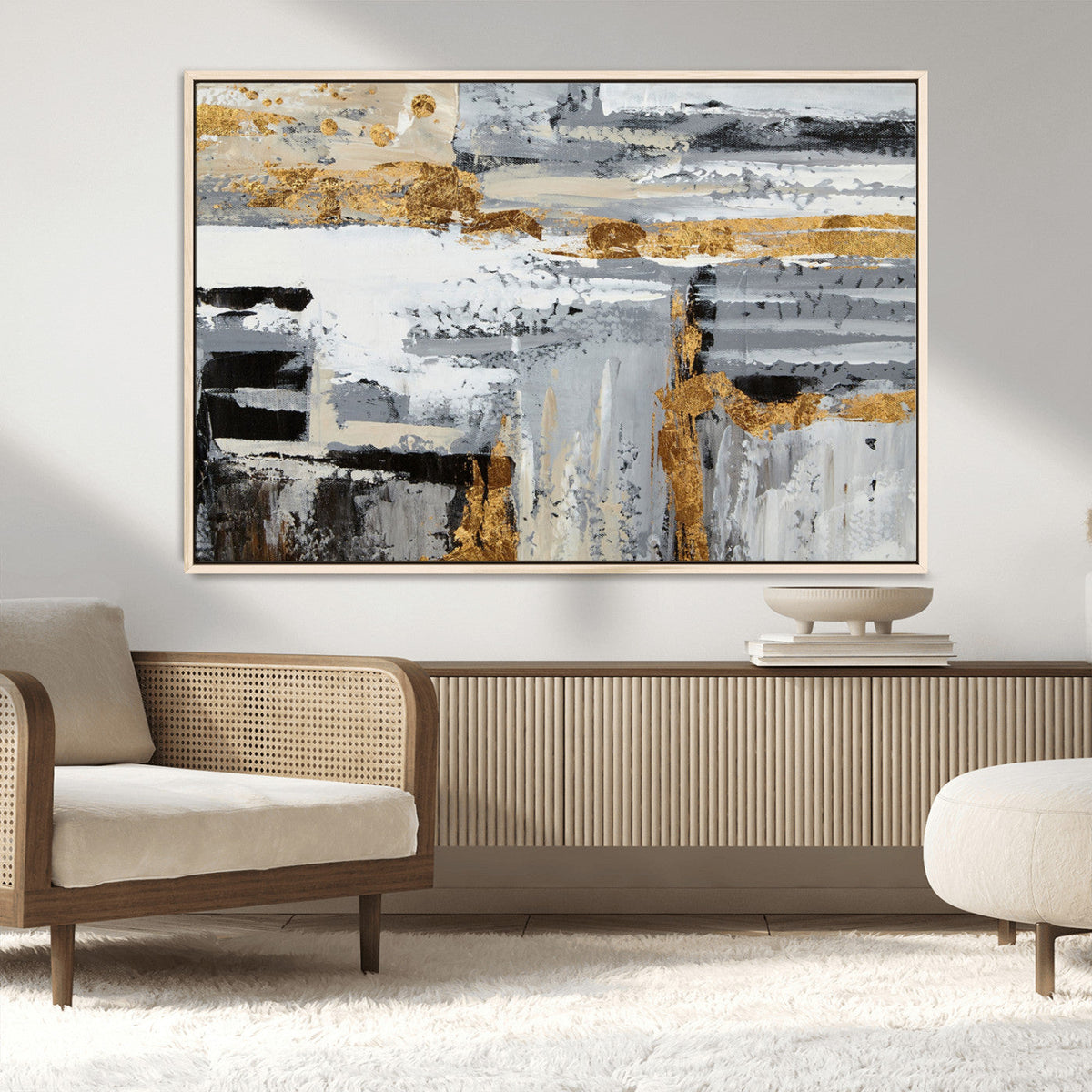 Abstract Painting Canvas Wall Art Print Paint Drip Art Brush