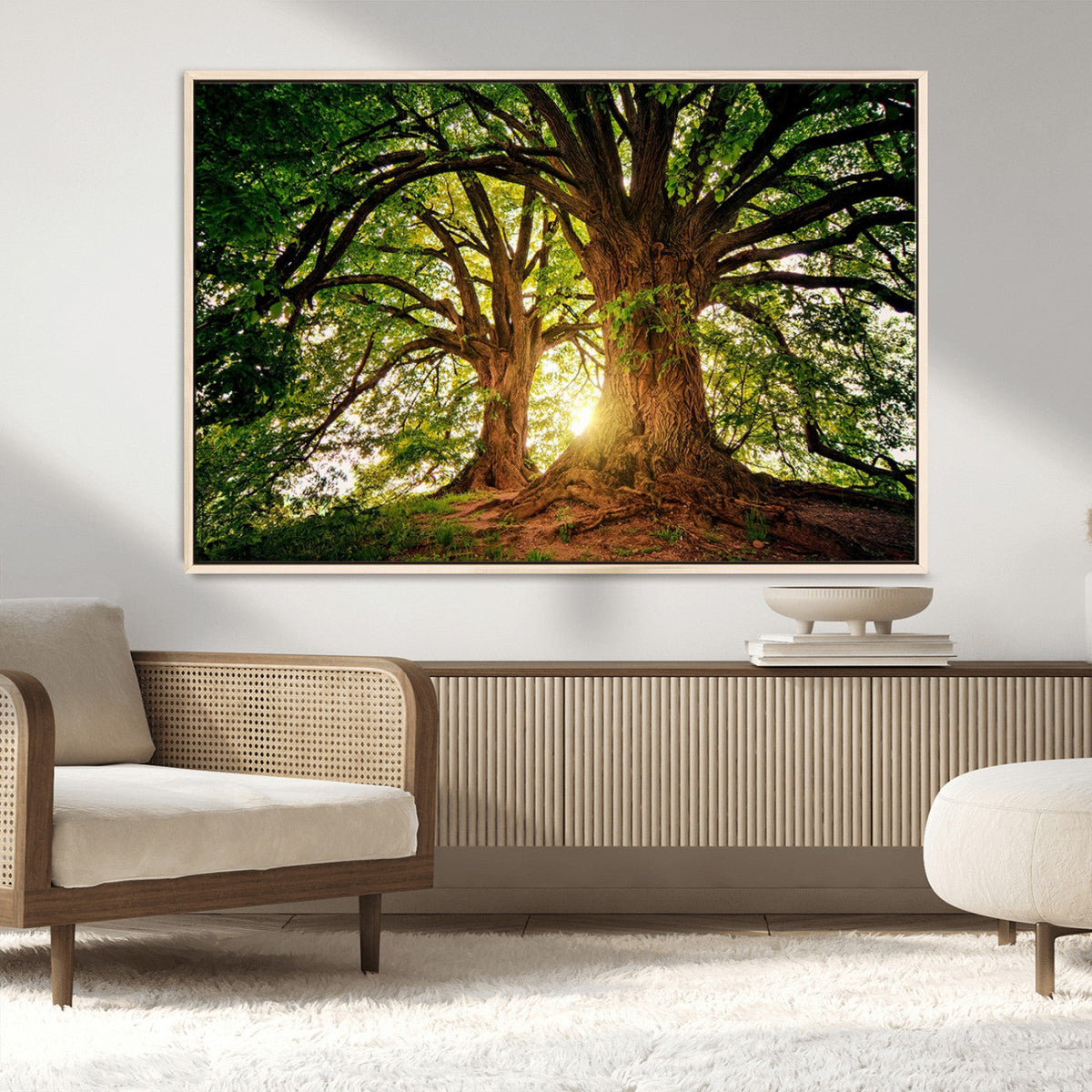 Majestic Ancient Tree Wall Art, NatureCanvas Print, Woodland