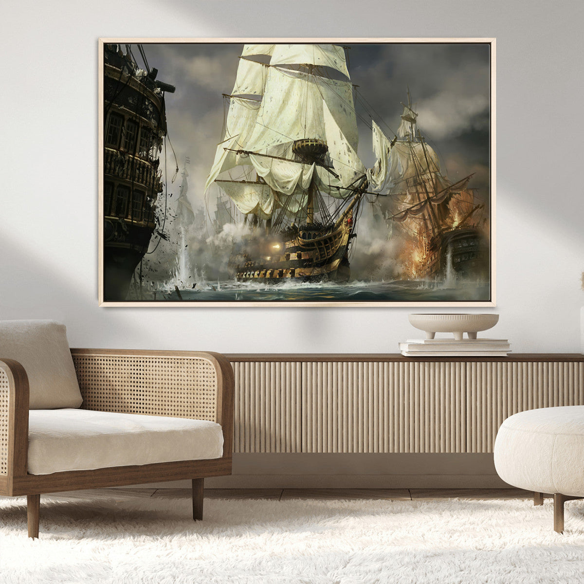 Pirate Ship War Wall Art Canvas Print