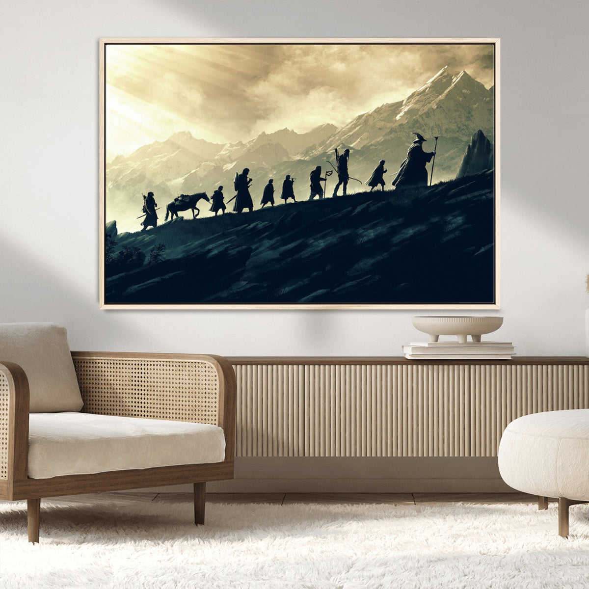 Fellowship Journey Wall Art – Fantasy Adventure Canvas Print