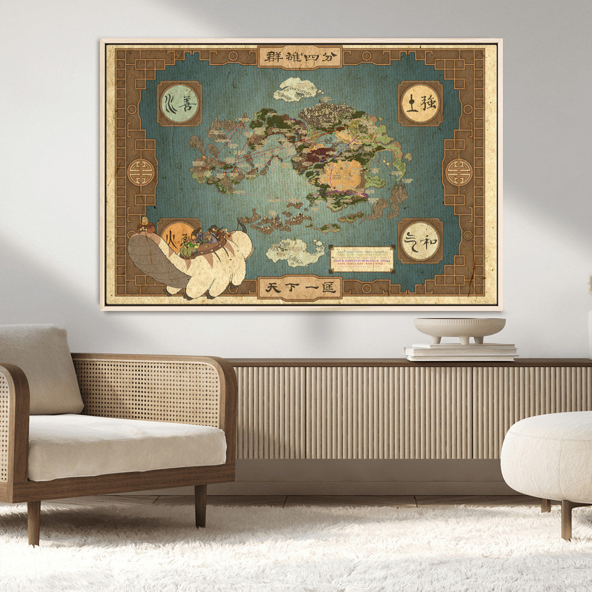 Avatar Wall Art: The Last Airbender Vintage Map - Wall Art
