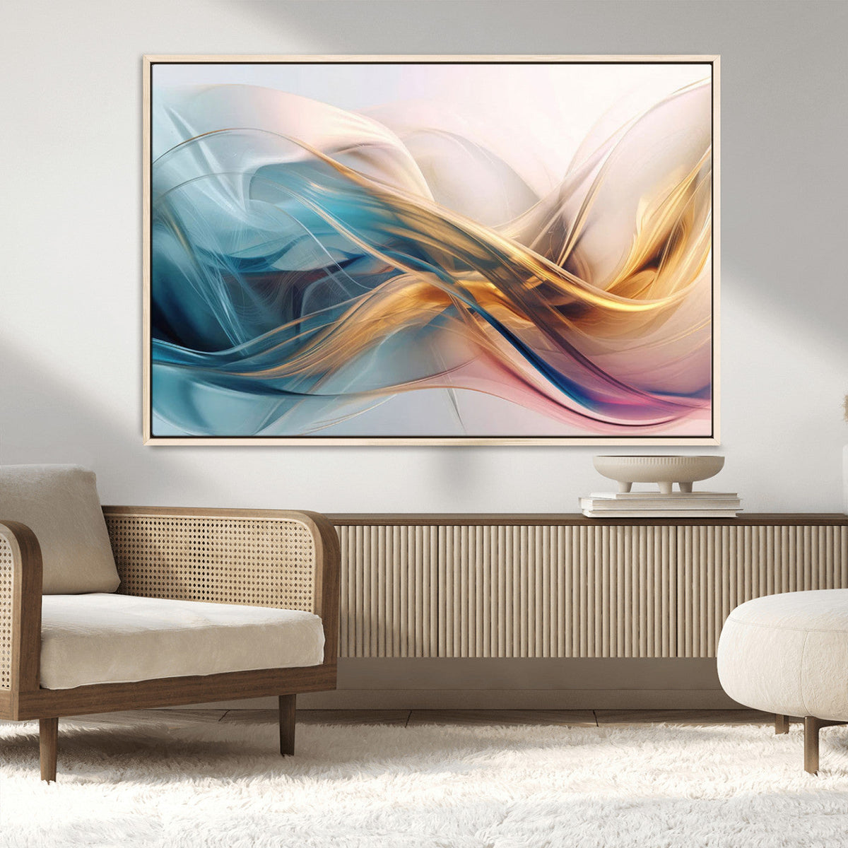 Abstract Flowing Colors Wall Art Canvas Print