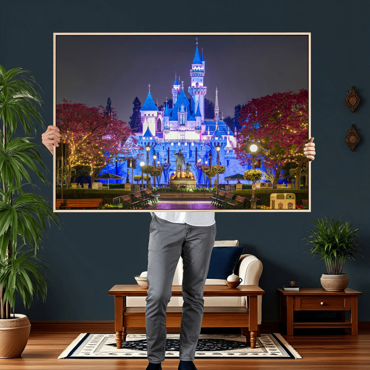 Disney Castle Wall Art Canvas Print – Magical Fairytale