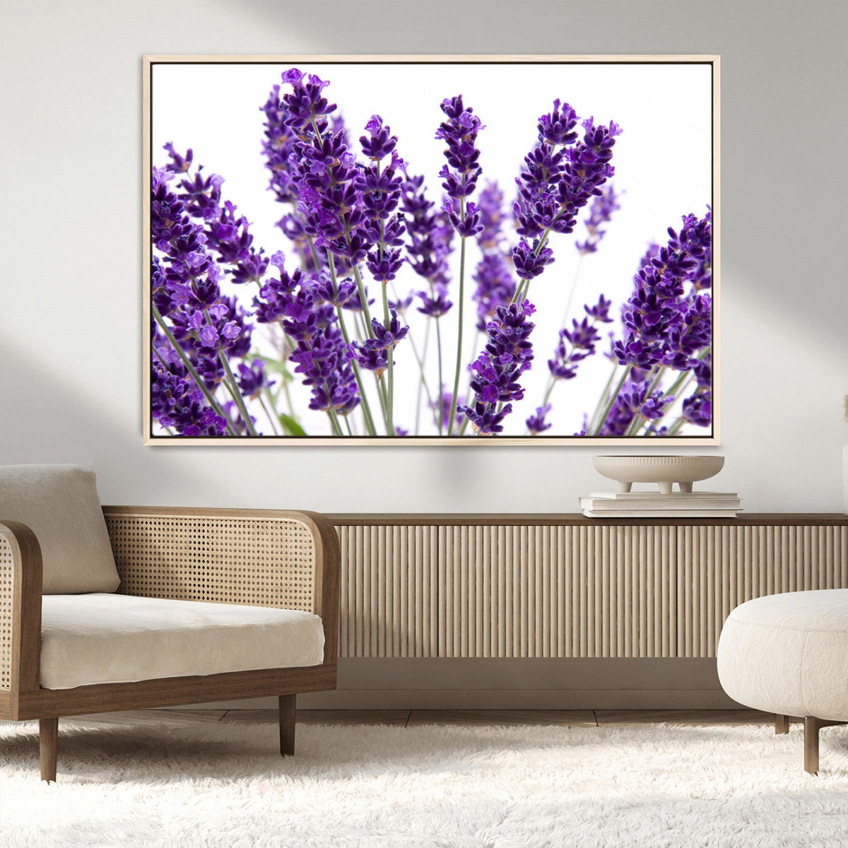 Lavender Flower Wall Art Canvas Print