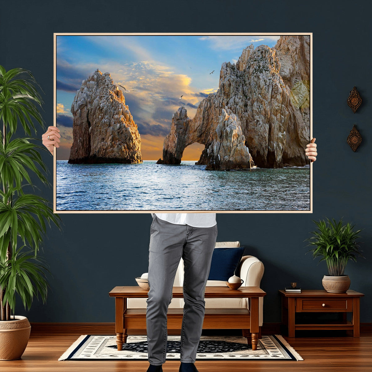 The Arch Cabo San Lucas Ocean Arch Wall Art Canvas Print,