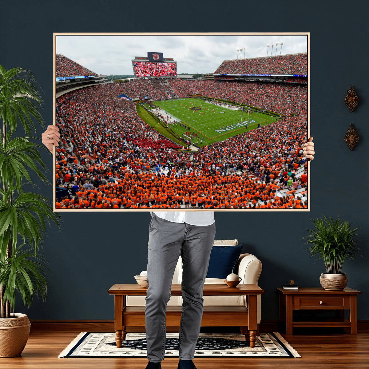 Auburn Stadium Wall Art Canvas Print, Jordan Hare Stadium