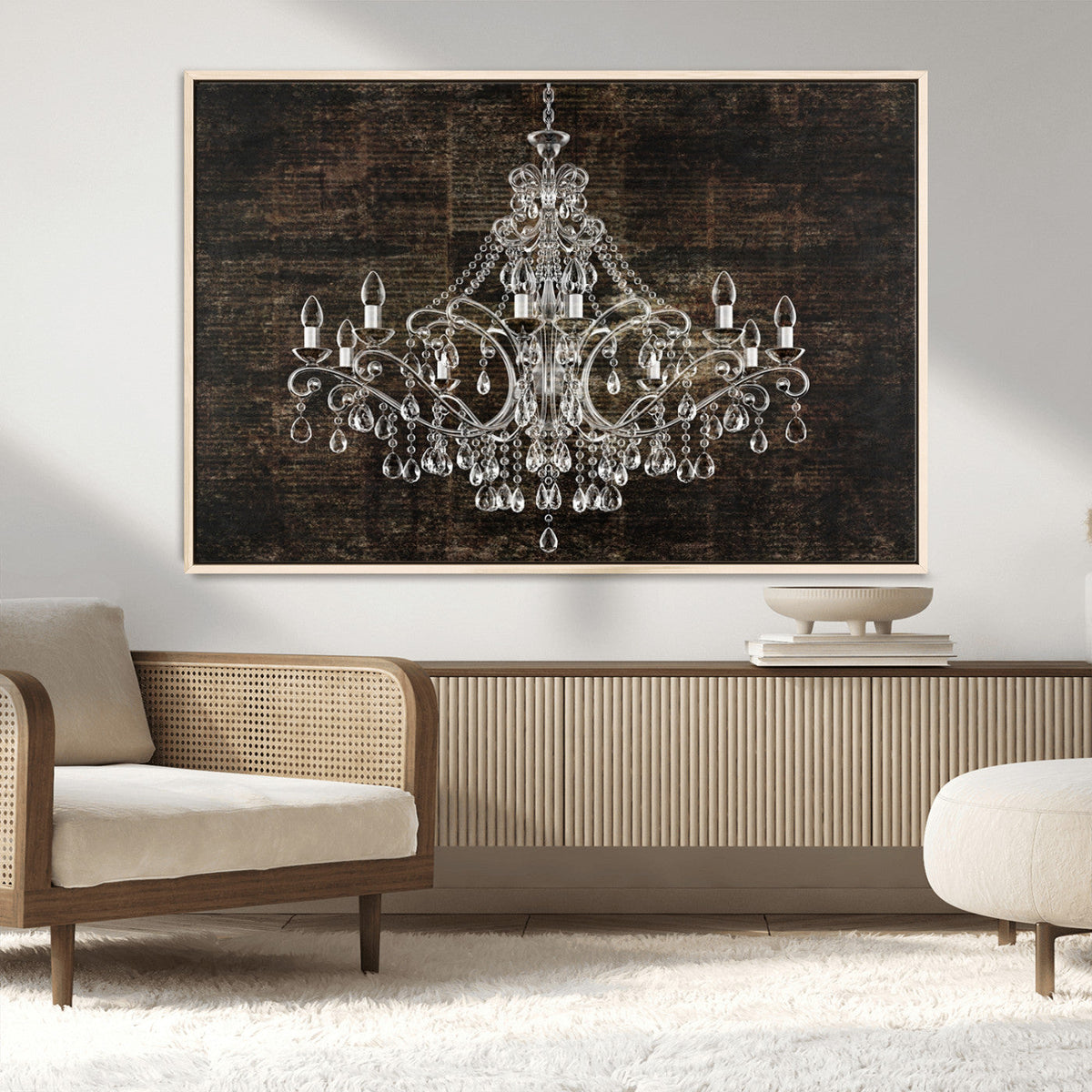Rustic Chandelier Canvas Print