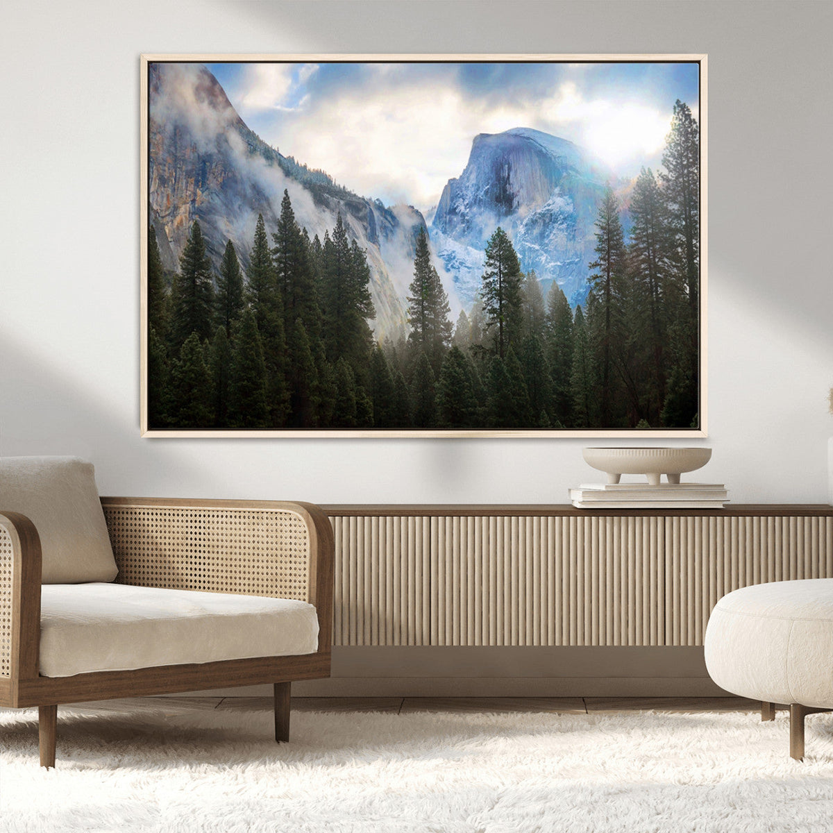 Half Dome Yosemite Calinia Wall Art Canvas Print El Capitan